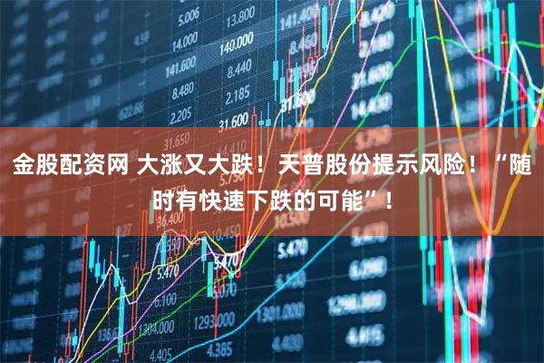 金股配资网 大涨又大跌！天普股份提示风险！“随时有快速下跌的可能”！